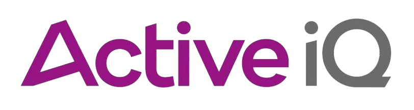 Logo with purple and gray text reading "Active iQ".